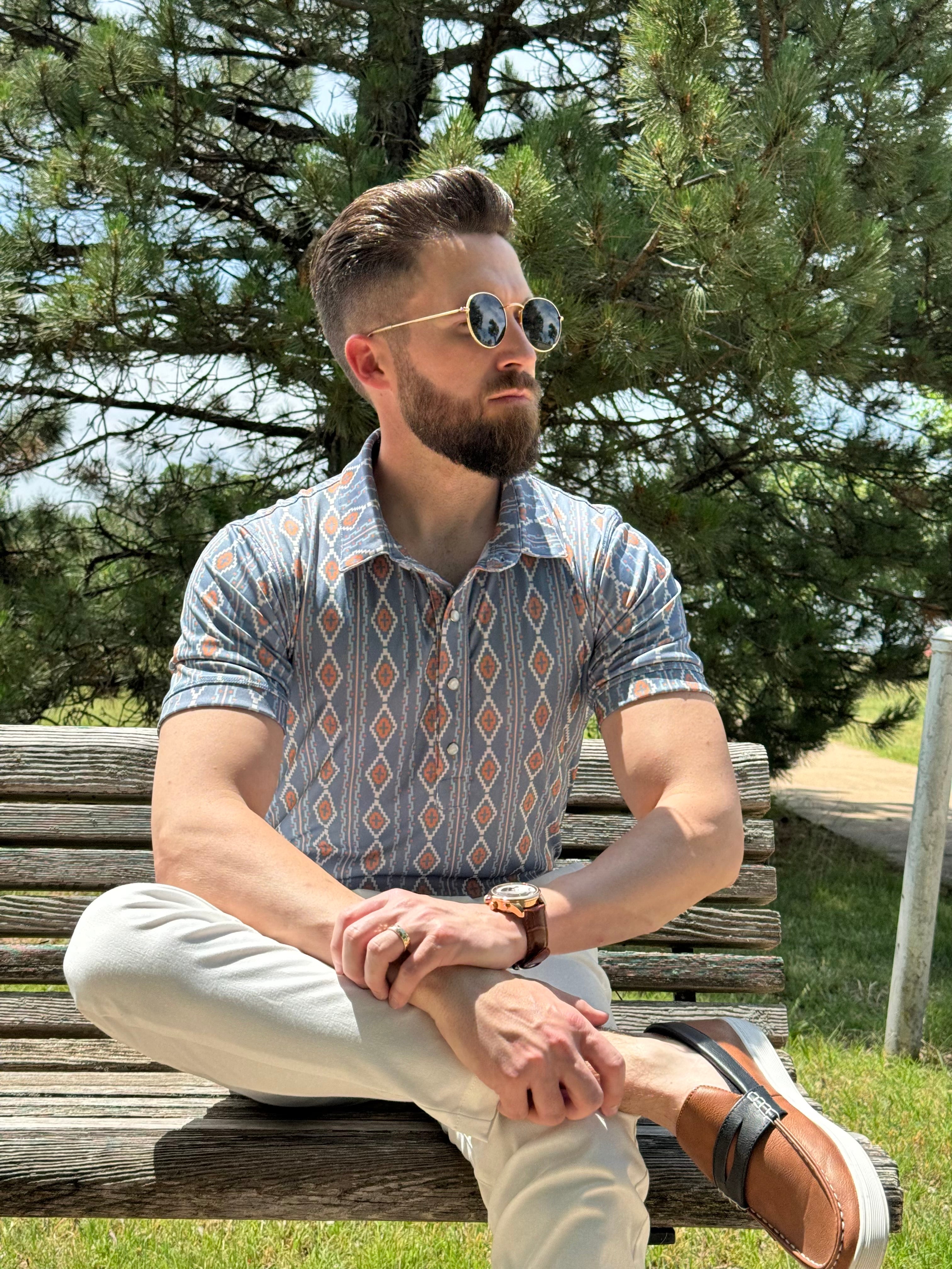 Aztec Brown & Blue - HowdyHo