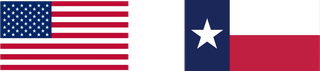 American and Texas flags